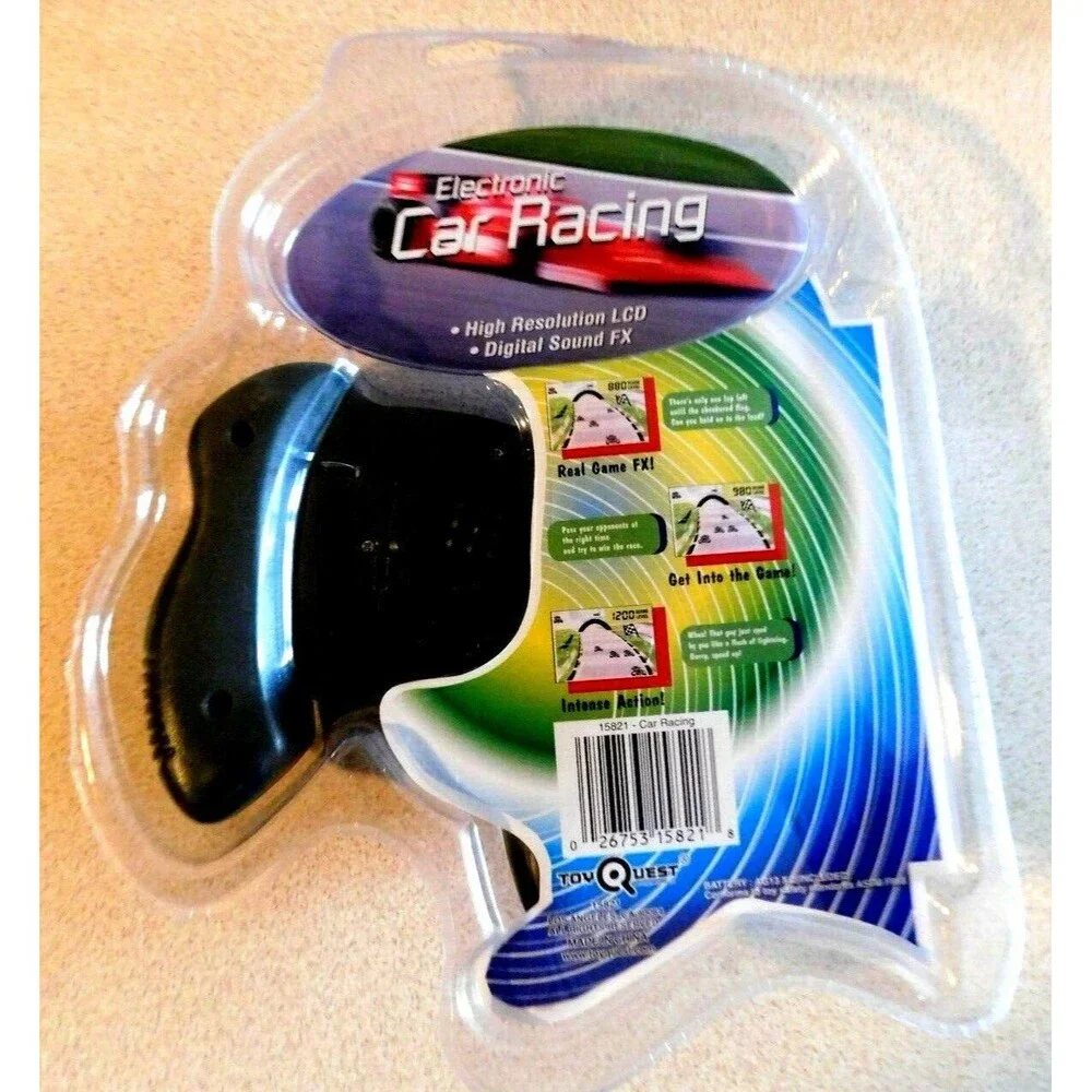 TOY QUEST ELECTRONIC CAR RACING HANDHELD ELECTRONIC VIDEO GAME FX - NEW SEALED